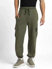 Men’s Korean Military Green Cargo Joggers – Relaxed Fit, Streetwear Style with Multiple Utility Pockets & Adjustable Drawstring Hem