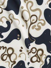 Korean Fit Co-ord – Artistic Graphic Shirt with Tailored Blue Trousers