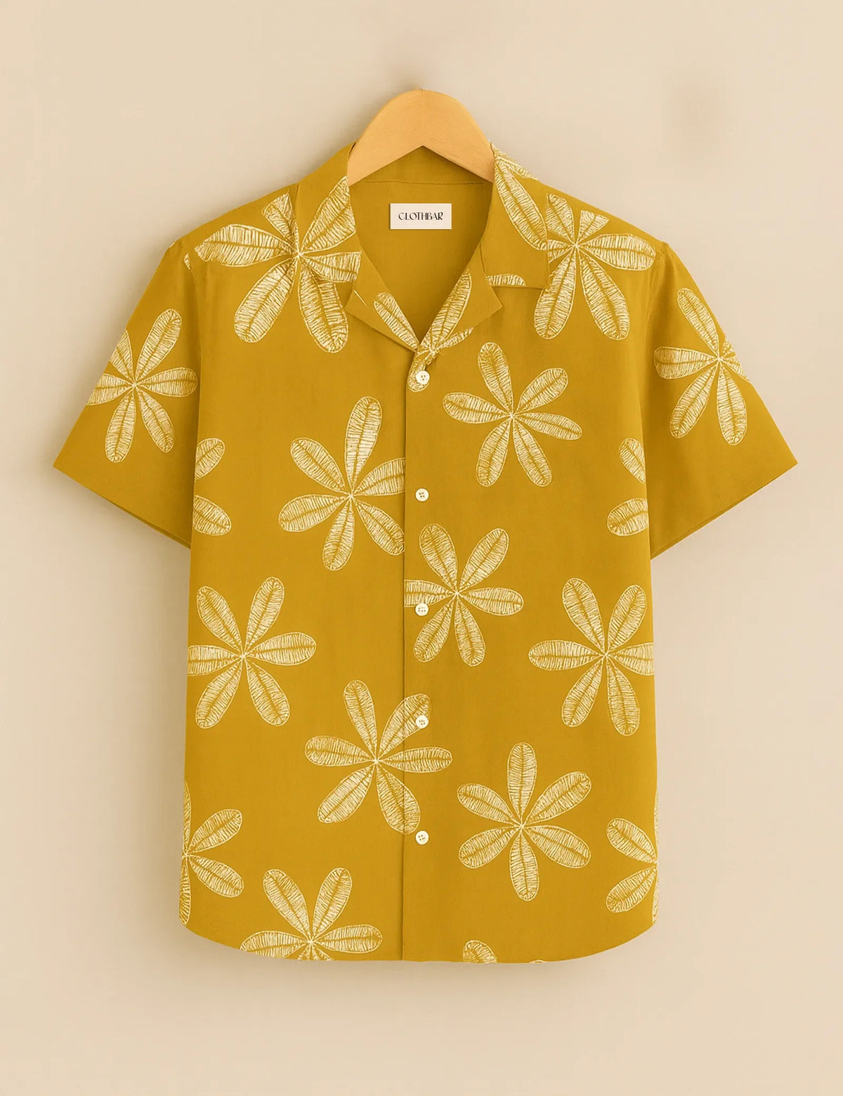 Sunny Bloom Mustard Half Sleeve Shirt GenZ Edition