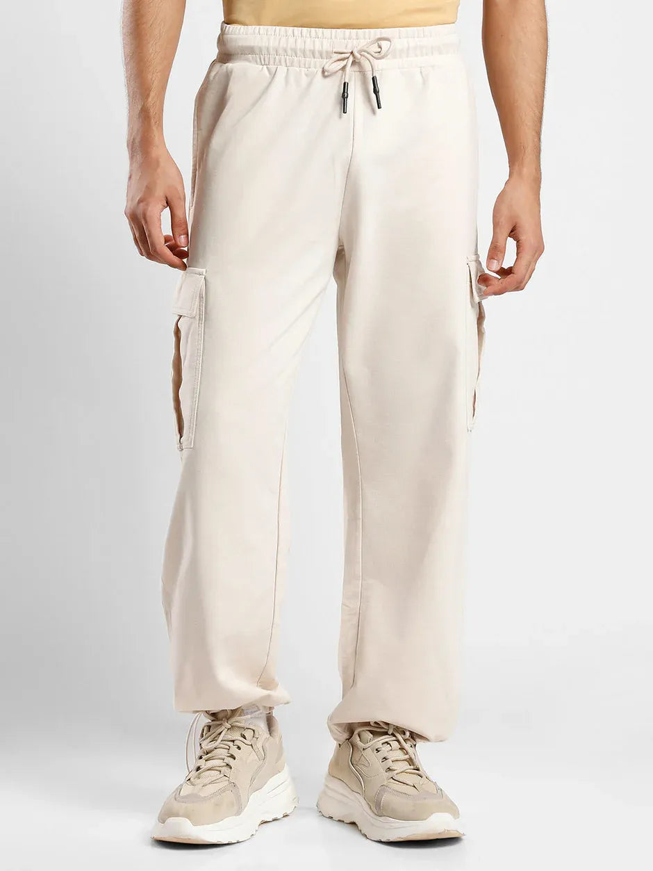 Men’s Korean Arctic Wolf Cargo Joggers – Relaxed Fit, Streetwear Style with Multiple Utility Pockets & Adjustable Drawstring Hem