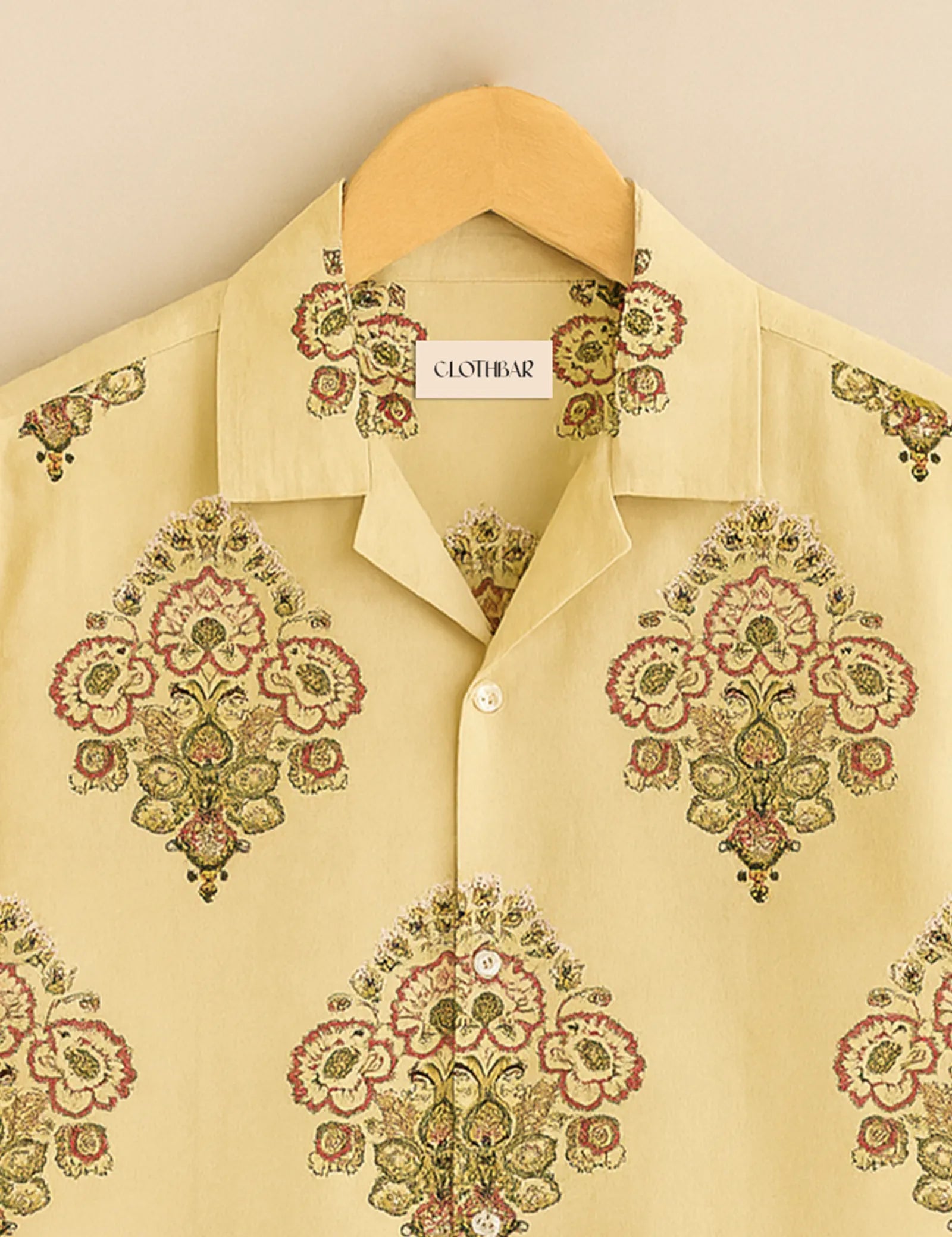 Cultural Bloom Beige Half Sleeve Shirt GenZ Edition