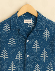 Indigo Forest Vibe Men’s Half Sleeve Shirt GenZ Edition