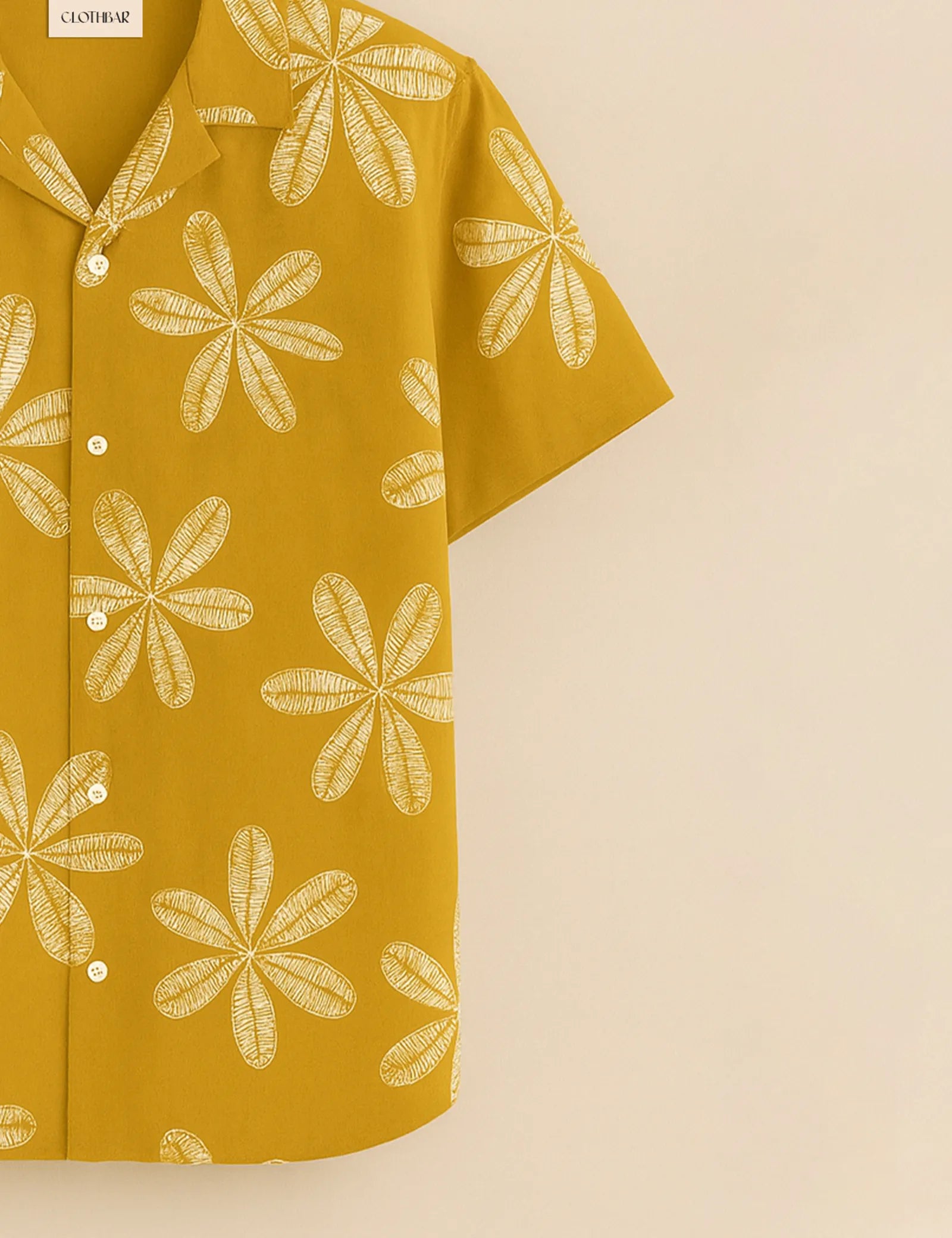 Sunny Bloom Mustard Half Sleeve Shirt GenZ Edition