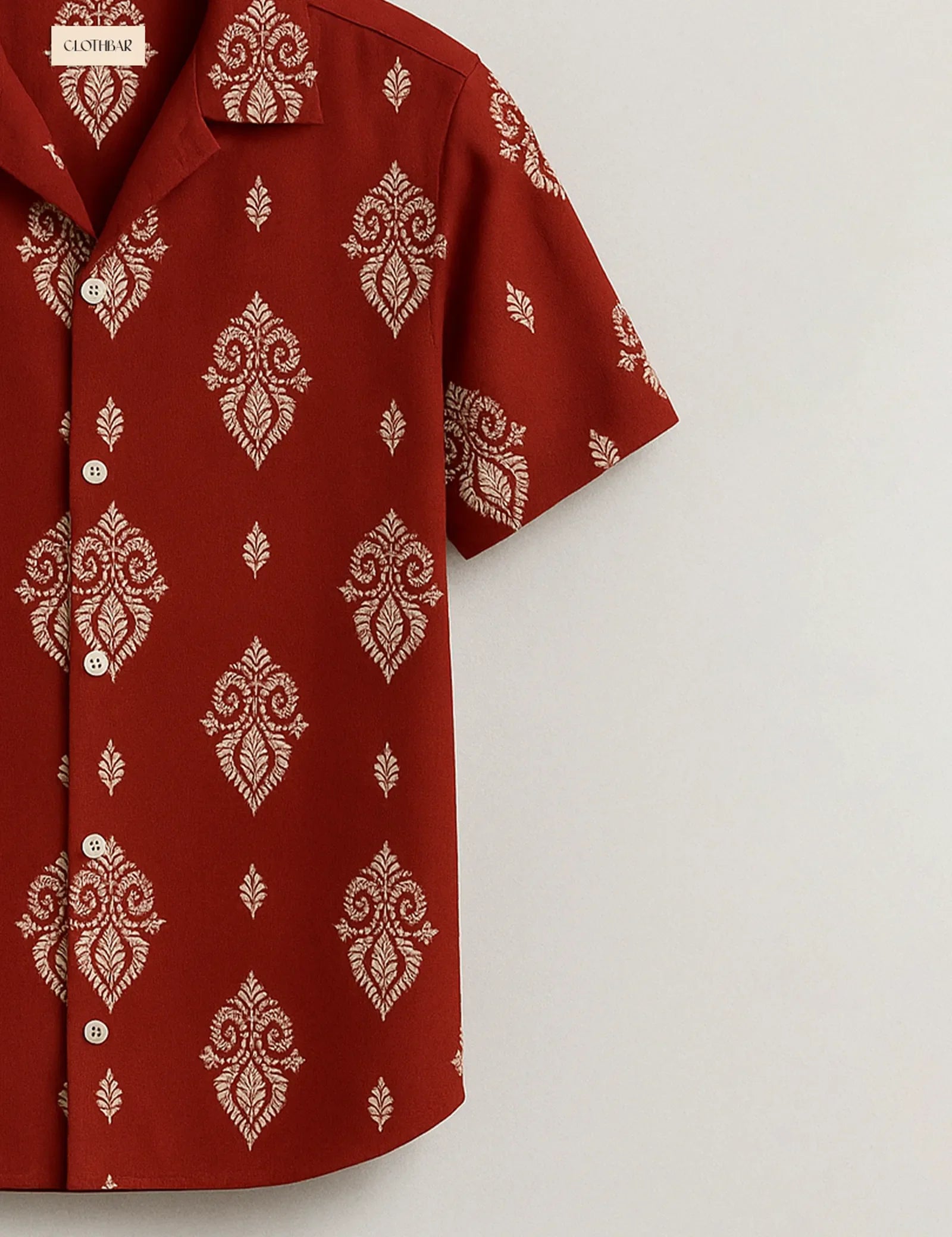 Royal Vibe Maroon Printed Half Sleeve Shirt GenZ Edition