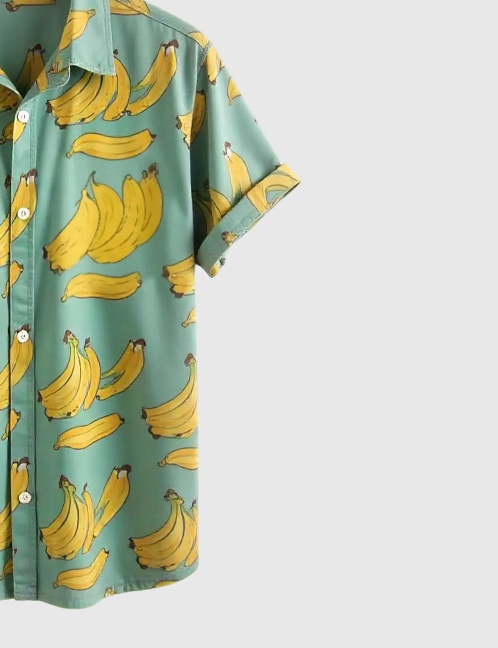 Peel Good Vibes Banana Print Men's Summer Shirt – Playful & Bold Style
